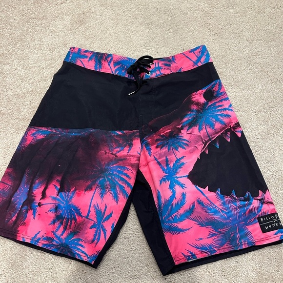 Billabong X White Mike Recycler Series Sweet Tooth Black Pink Board Shorts 29 - Picture 1 of 3